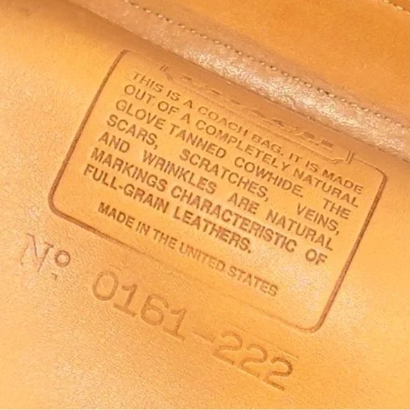 Coach Vintage Riverside Bag Made in USA British Tan No 0161-222 - Picture 2 of 11